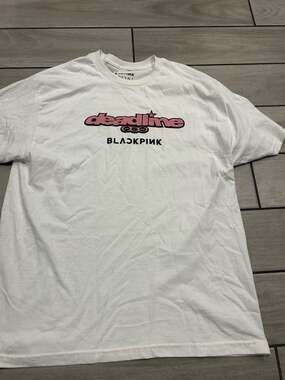 BLACKPINK DEADLINE WORLD TOUR T-Shirt - White - XL